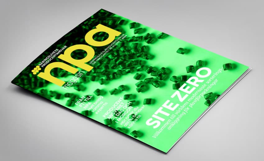 Framsidan av NPA Magasin mot en grå bakgrund.