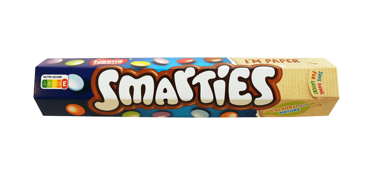 En förpackning Smarties.