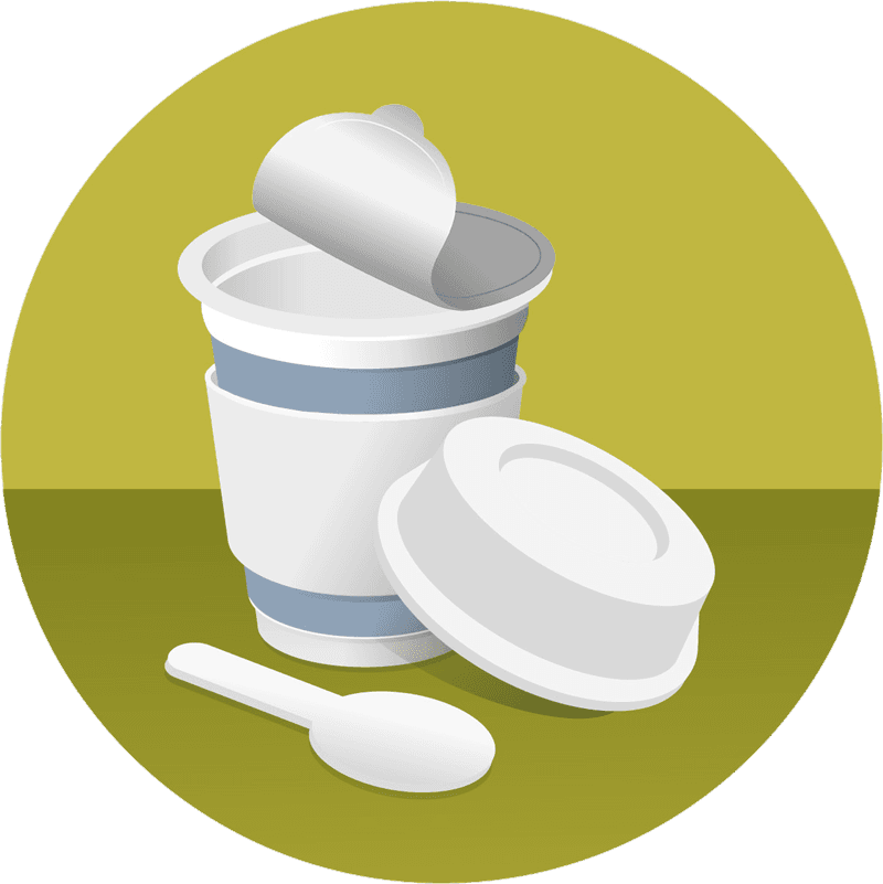 Illustration på en förpackning med många lösa delar.