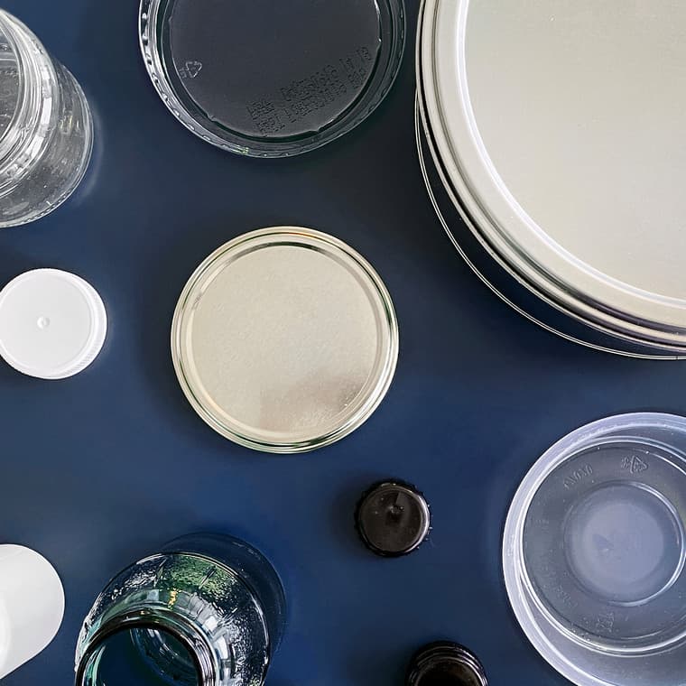 Round packaging seen from above